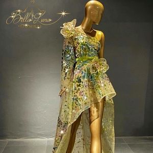 Women's Evening Gown, Formal Dress, Sequin Beaded Dress, Pageant Dress, Prom